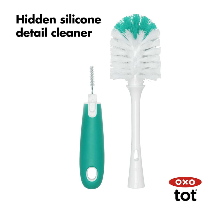 Oxo Tot® - Oxo Tot Baby Bottle & Bottle Nipple Cleaning Brush with Stand - Teal