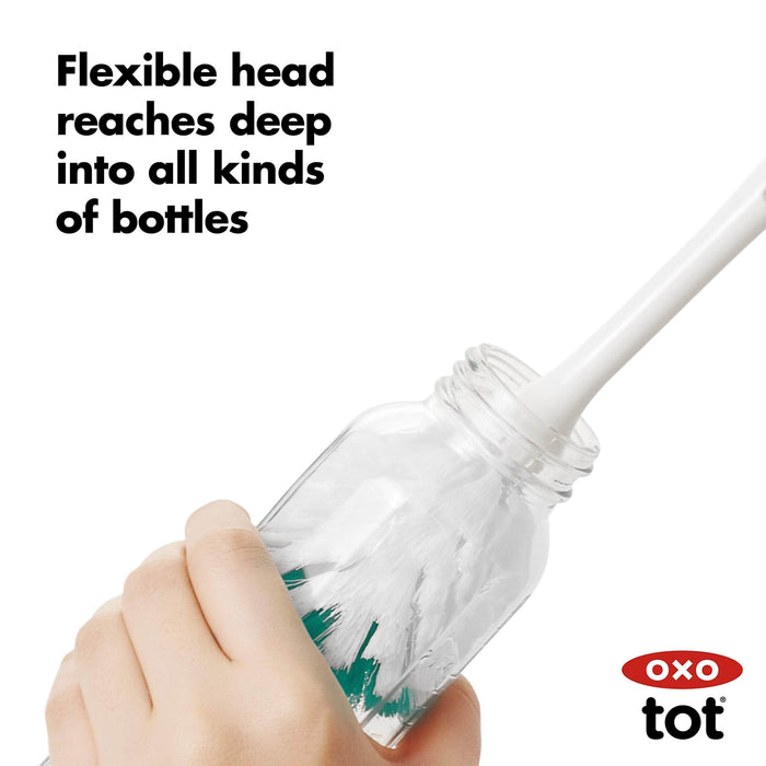 Oxo Tot® - Oxo Tot Baby Bottle & Bottle Nipple Cleaning Brush with Stand - Teal