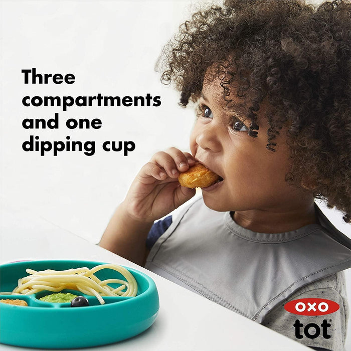 Oxo Tot® - Oxo Tot Divided Silicone Plate - Teal