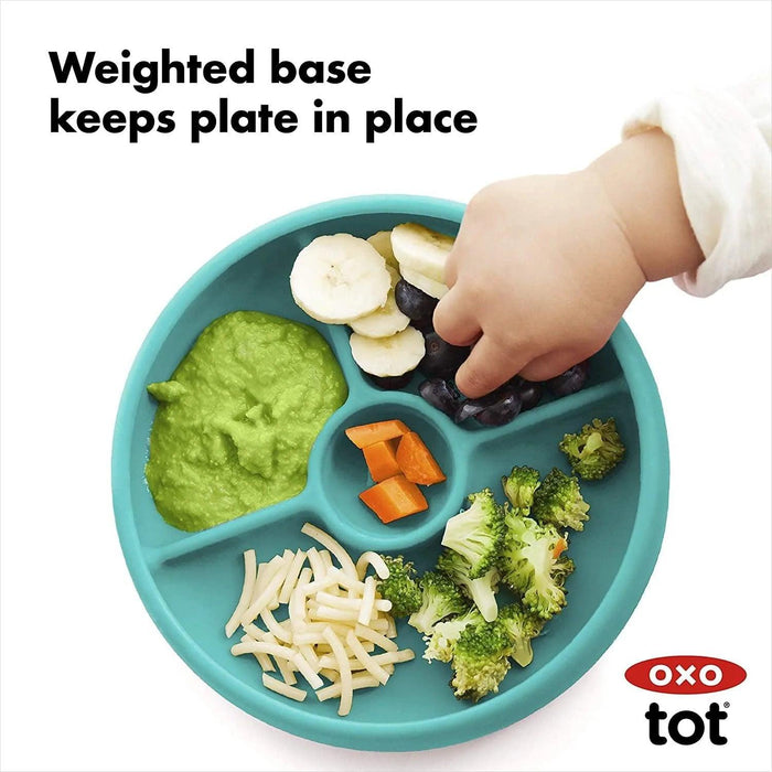 Oxo Tot® - Oxo Tot Divided Silicone Plate - Teal