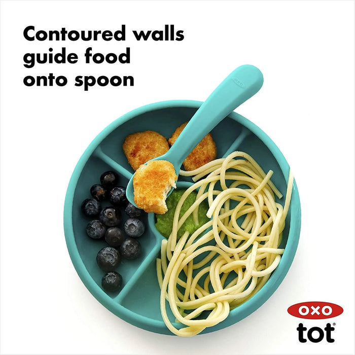 Oxo Tot® - Oxo Tot Divided Silicone Plate - Teal