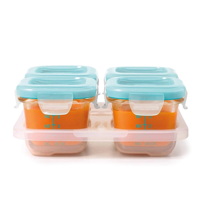 Oxo Tot® - Oxo Tot Glass Baby Blocks™ 4OZ (Freezer storage containers with tray)