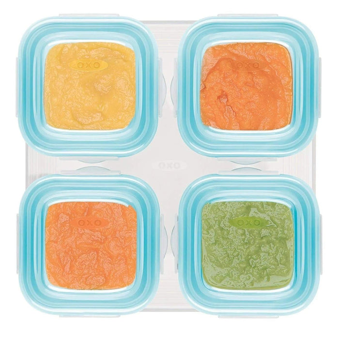 Oxo Tot® - Oxo Tot Glass Baby Blocks™ 4OZ (Freezer storage containers with tray)