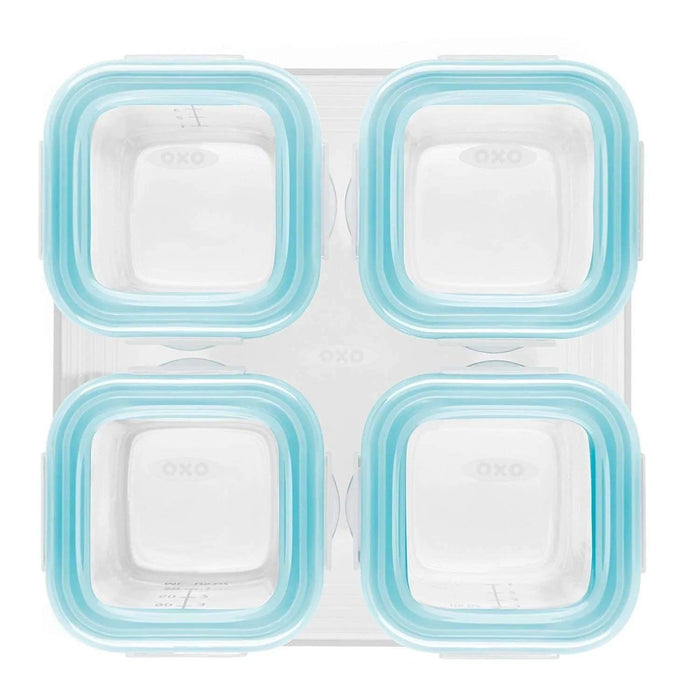 Oxo Tot® - Oxo Tot Glass Baby Blocks™ 4OZ (Freezer storage containers with tray)
