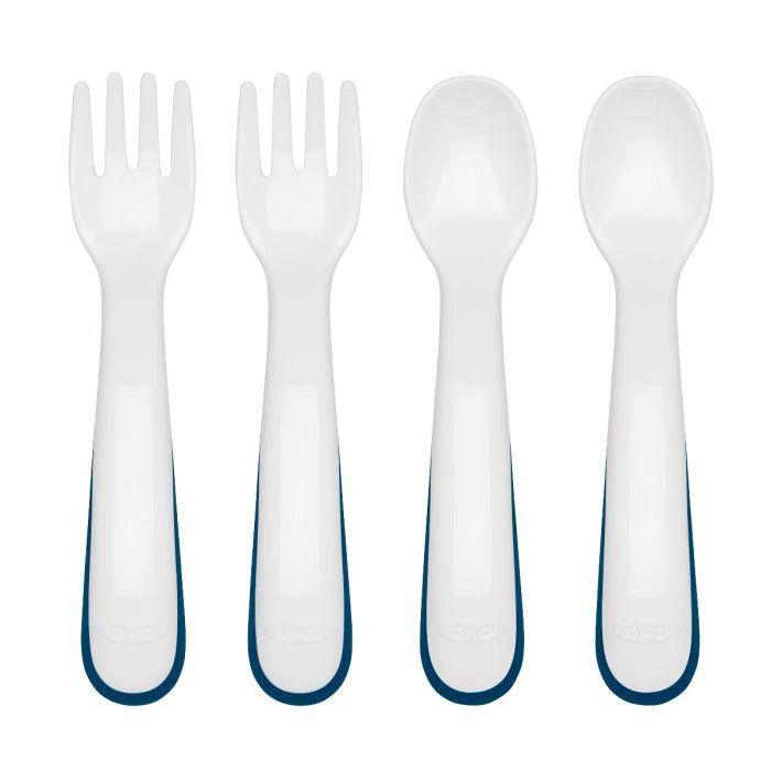Oxo Tot® - Oxo Tot Plastic Fork & Spoon - Navy