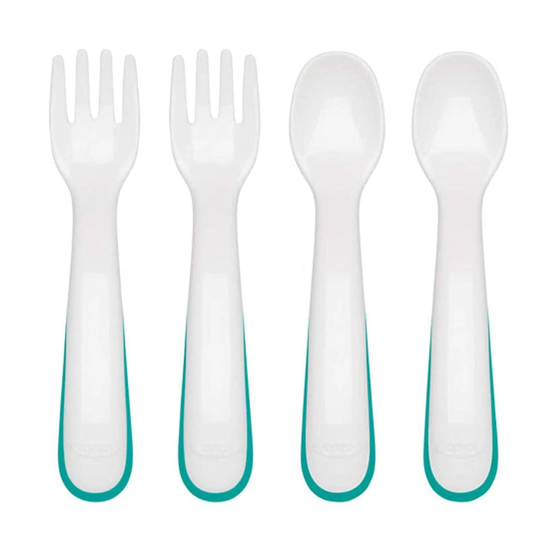 Oxo Tot® - Oxo Tot Plastic Fork & Spoon - Teal