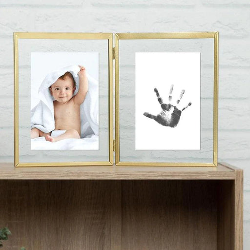 Pearhead® - Pearhead Baby's Print Photo Frame - Gold
