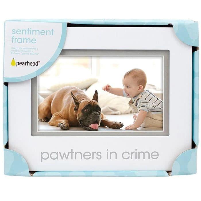 Pearhead® - Pearhead Baby Sentiment Photo Frame - Pawtners in Crime