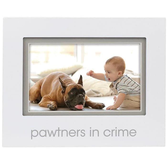 Pearhead® - Pearhead Baby Sentiment Photo Frame - Pawtners in Crime