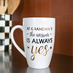 Pearhead® - Pearhead Grandma's Mug - "At Grandma's The Answer is Always Yes"