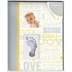Pearhead® - Pearhead Little Blossoms Baby Memory Book & Baby Print Kit - Yellow