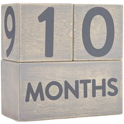 Pearhead® - Pearhead® Age & School Grades Wooden Block Set - Grey