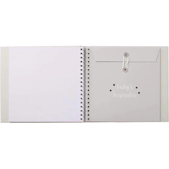 Pearhead® - Star Baby's Memory Book & Sticker Set - Grey