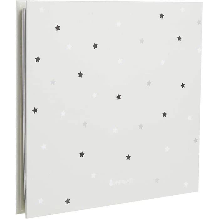 Pearhead® - Star Baby's Memory Book & Sticker Set - Grey