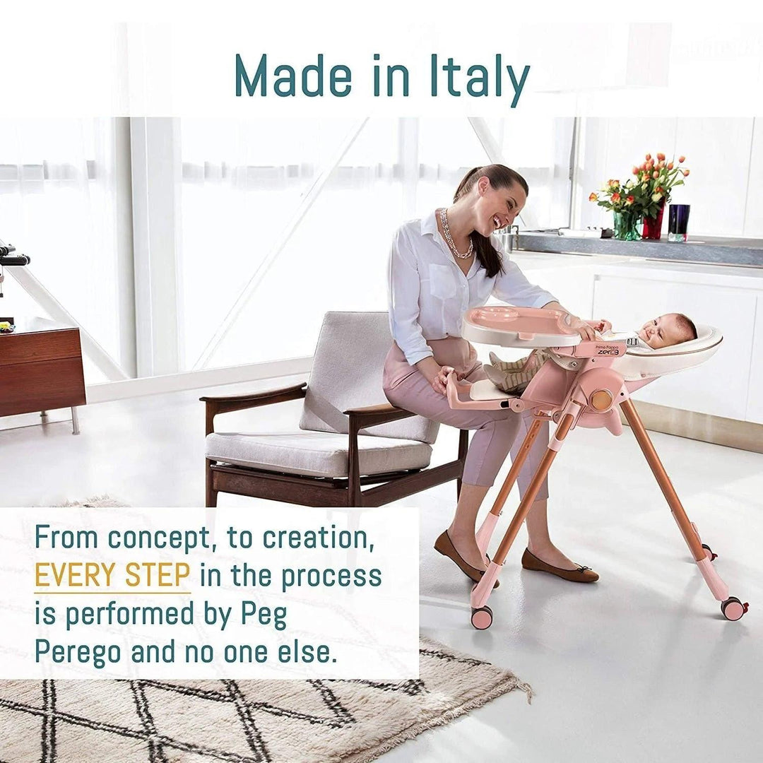Peg Perego® - Peg Perego Prima Pappa Zero 3 High Chair – Ultra-Light Compact Reclining Chair