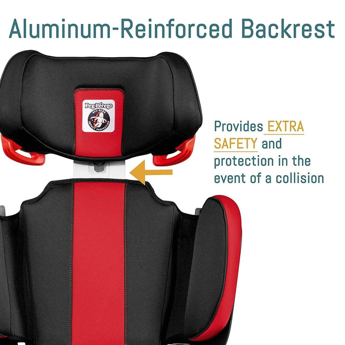 peg perego car seat red Peg Perego Viaggio Flex 120 Car Seat High Back Booster — Goldtex