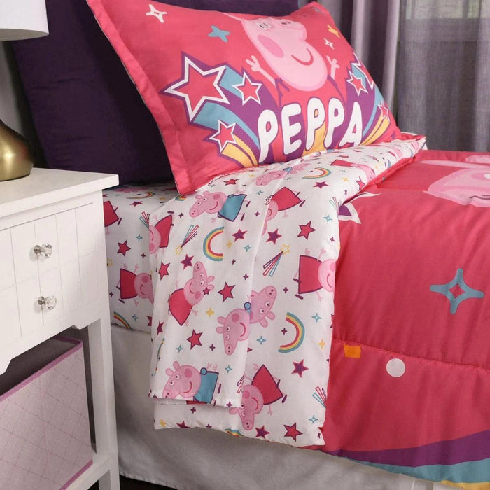 Peppa Pig® - Peppa Pig® 4-Piece Kids Twin Bedding Set - Peppa Pig - Pink