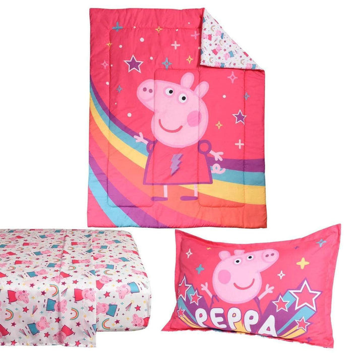 Peppa Pig® - Peppa Pig® 4-Piece Kids Twin Bedding Set - Peppa Pig - Pink