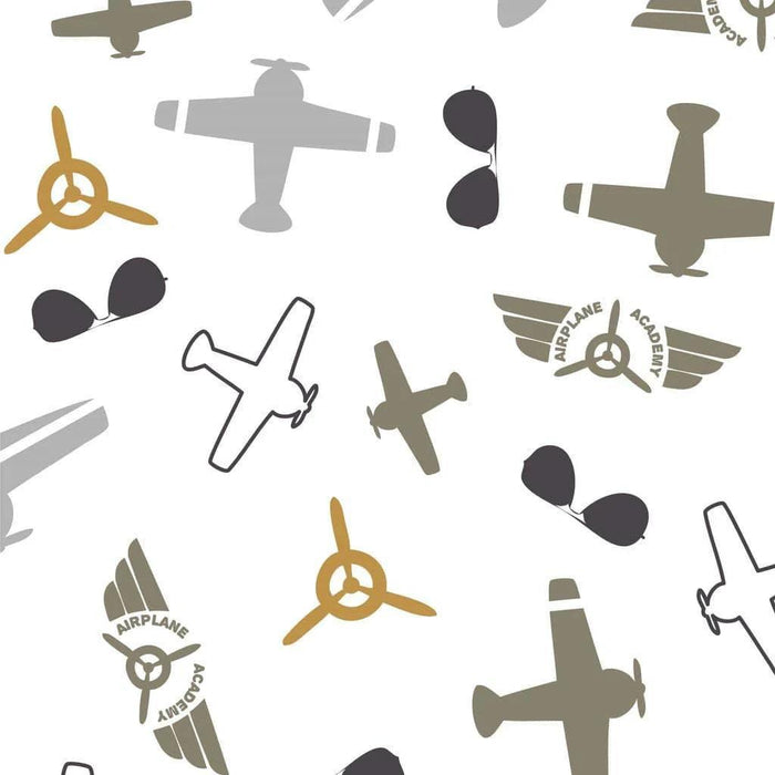 Perlimpinpin - Perlimpinpin Baby Cotton Muslin Swaddle Blanket - Airplanes