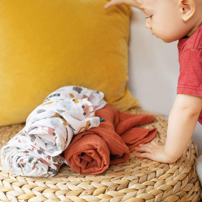 Perlimpinpin - Perlimpinpin Cotton Muslin Baby Swaddle Blanket - Unicolor