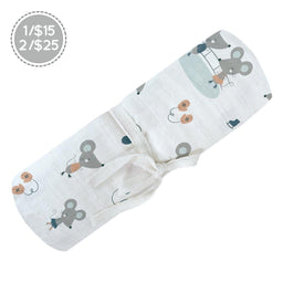 Perlimpinpin - Perlimpinpin Cotton Muslin Swaddle - Mouse