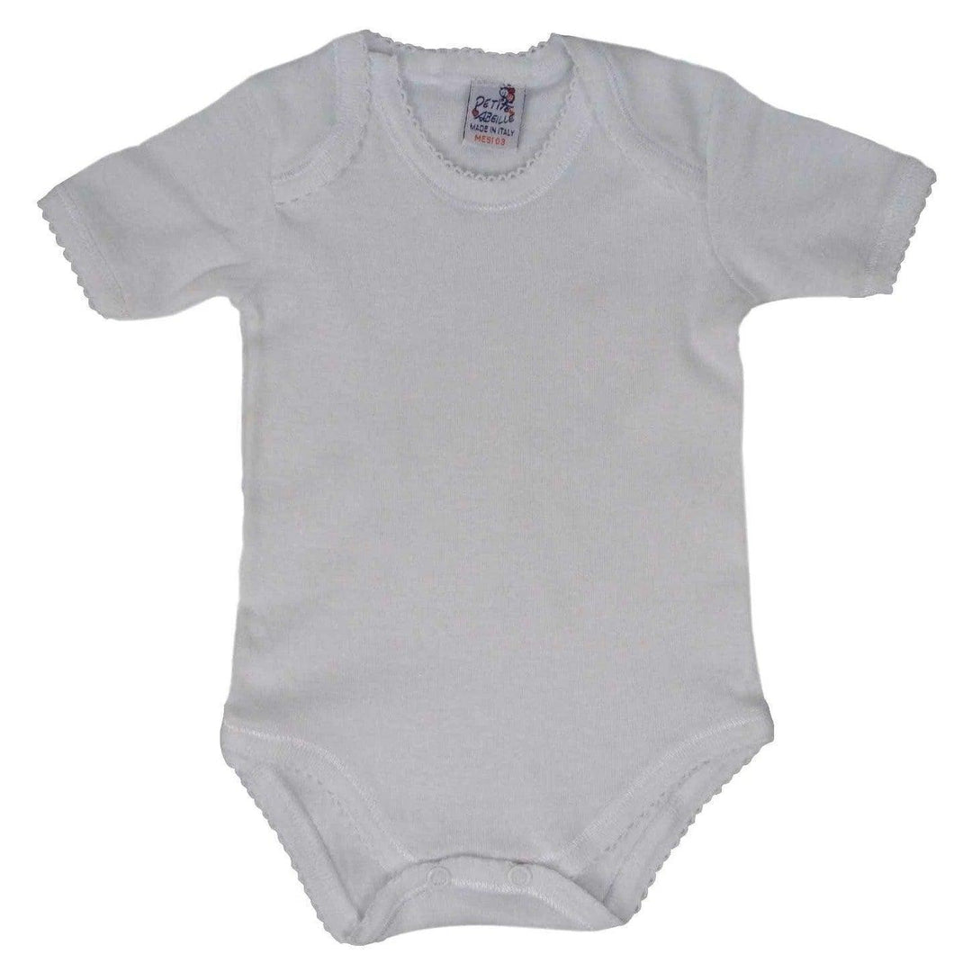 Petite Abeille® - Petite Abeille Girl short sleeve diaper vest - Made in Italy