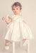 Petite Adele® - Petite Adele Satin Baptism Dress with Capped Rhinestone Sleeves