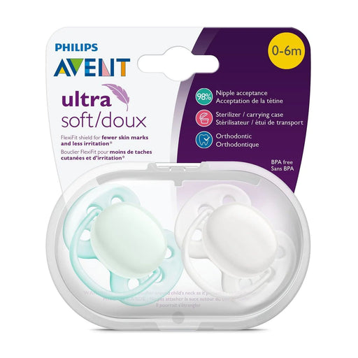 Philips Avent® - Philips Avent Ultra Soft Pacifier 0-6m ArcticGreen 2PK