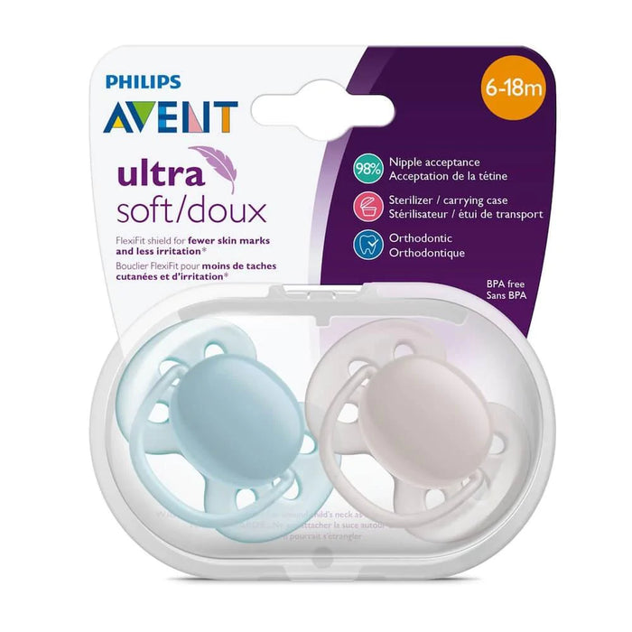 Philips Avent® - Philips Avent Ultra Soft Pacifier 6-18m Dawn/Beige 2PK