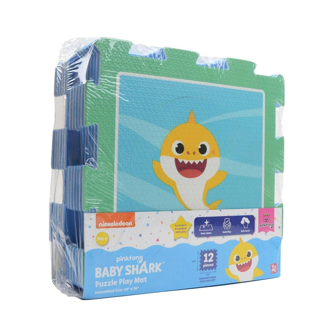 Pinkfong - Pinkfong Baby Shark - Baby, Infant Toddler - Puzzle Play Mat - Foam Floor Tiles - Non-Toxic - 12 Pieces