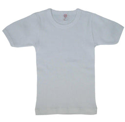 Pinuccio Venegoni® - Pinuccio Venegoni® Unisex Rib-Knit Short Sleeve Undershirt – Made in Italy (2–8 Years)