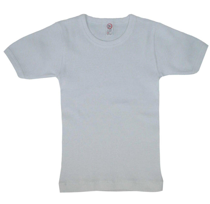 Pinuccio Venegoni® - Pinuccio Venegoni® Unisex Rib-Knit Short Sleeve Undershirt – Made in Italy (2–8 Years)