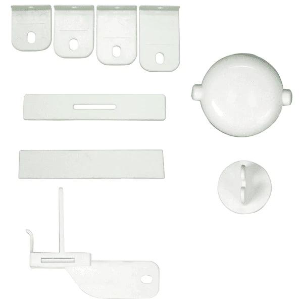 Qdos® - Qdos SecureHold Adhesive Double Door Lock - White