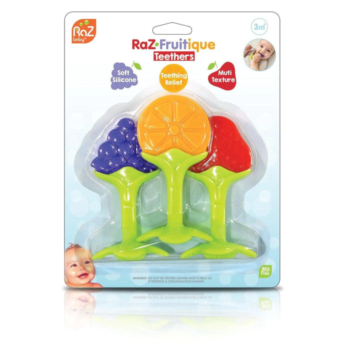 Raz Baby® - Raz Baby Fruitique 3PK Silicone Teether Set