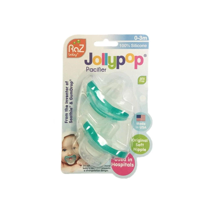 Raz Baby® - Raz Baby JollyPop Pacifier - 2pk Green 0-3m