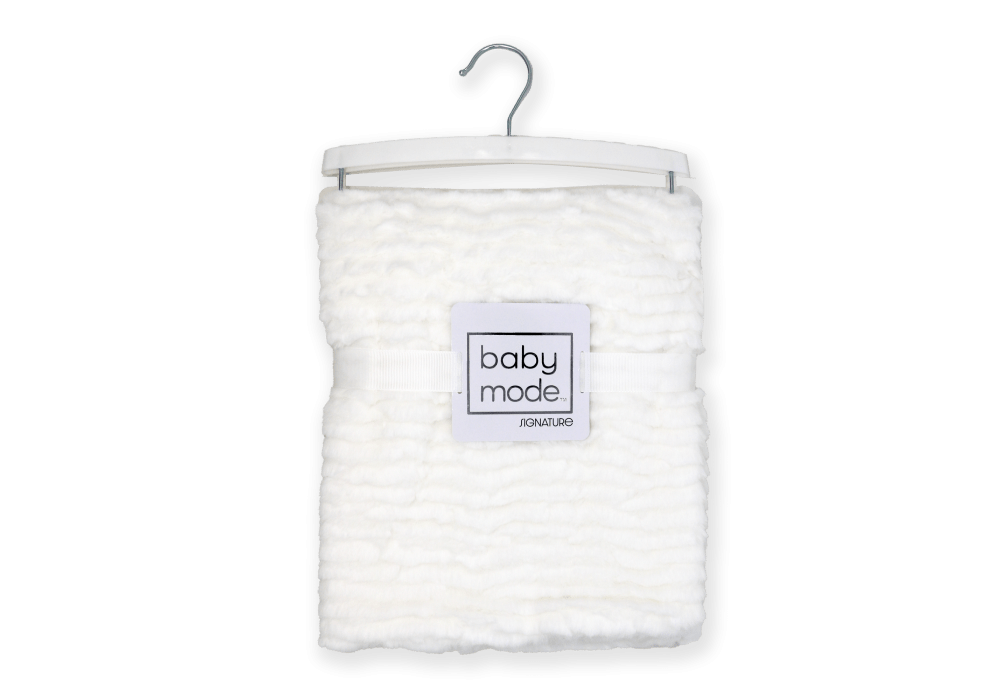 Baby Mode Signature Ridged Plush Blanket