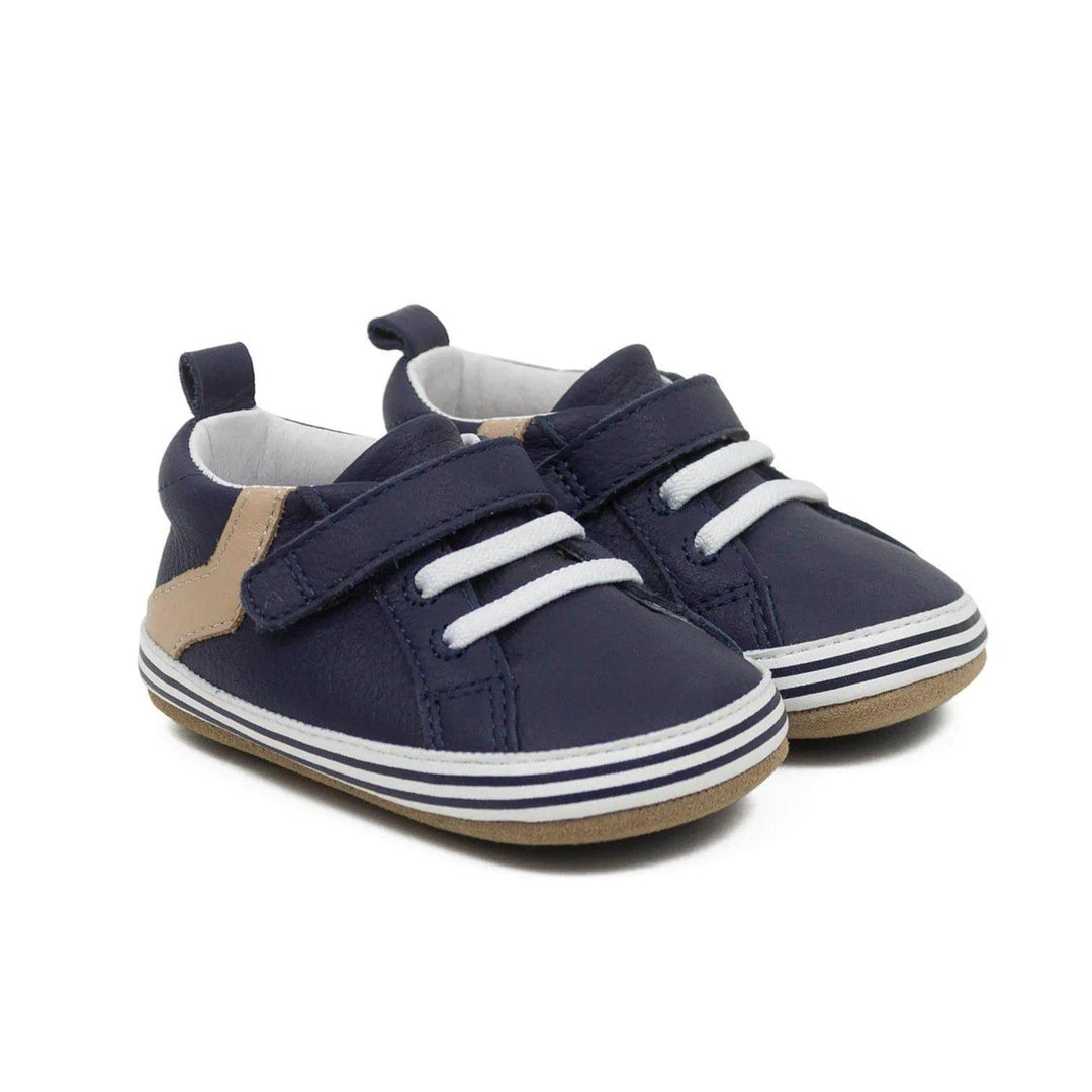 Robeez® - Robeez F21 - First Kicks Flexible Sole - Adam Navy Leather - 9-12m