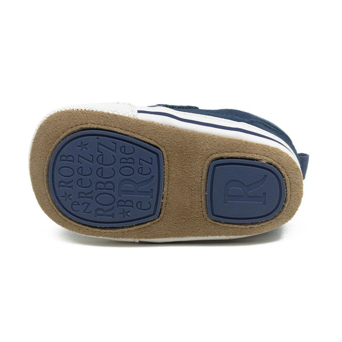 Robeez® - Robeez Jerry First Kicks Navy with Suede Sole 6-9m