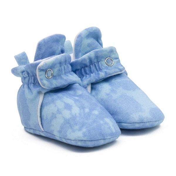Robeez® - Robeez® Boy Snap Bootie-Spiral Tie Dye Blue
