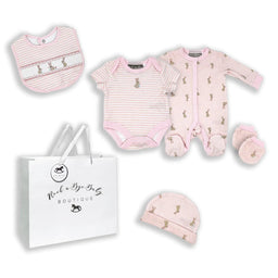 Rock-a-Bye Baby - Rock-a-Bye Baby Girls 5 Piece Mesh Bag Set: Bunny