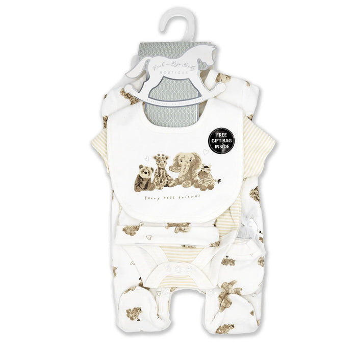 Rock-a-Bye Baby - Rock-a-Bye Baby Unisex Baby 5 Piece Mesh Bag Set: Furry Bestie