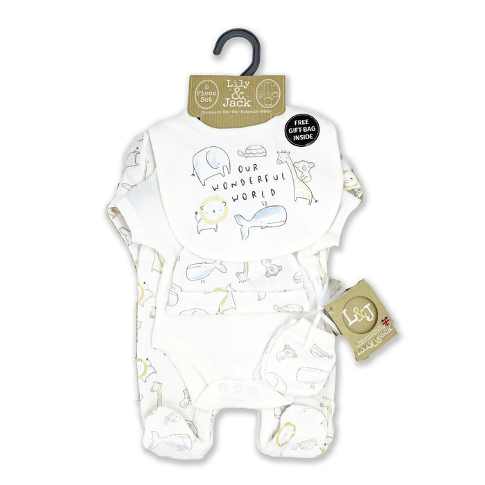 Rock-a-Bye Baby - Rock-a-Bye Baby Unisex Baby 5 Piece Mesh Bag Set: Our Wonderful World