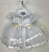 Sabaland® - Sabaland® White Baptism Dress with satin trims and rhinestone belt