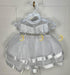 Sabaland® - Sabaland® White Baptism Dress with satin trims and rhinestone belt