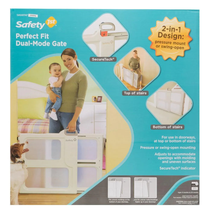 Safety 1st® - Safety 1st Perfect Fit Dual Mode Gate - White