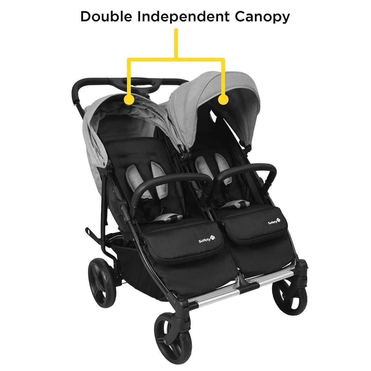 Safety 1st® - Safety 1st® Double Double Duo Stroller - Flint Grey