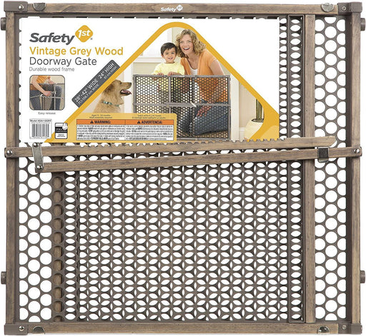 Safety 1st® - Safety 1st Wood Security Gate - Vintage Grey
