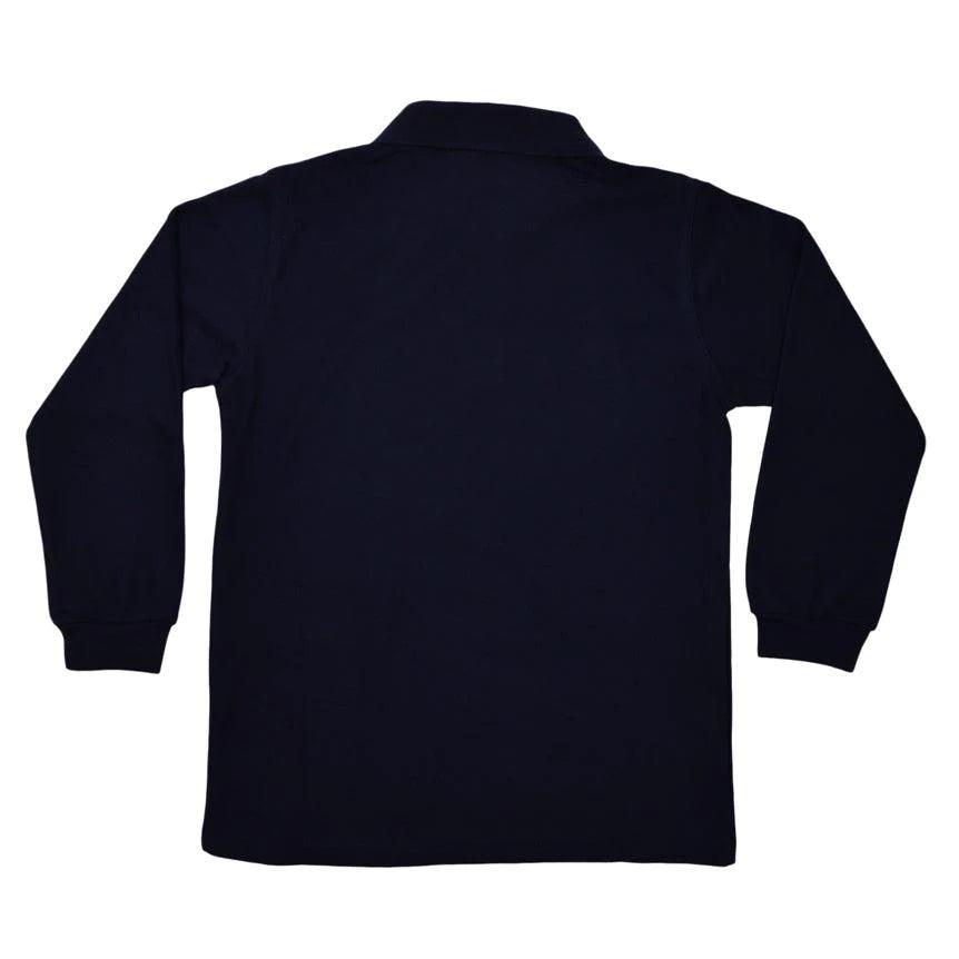 School Uniform - School Uniform Unisex Navy long sleeve polo