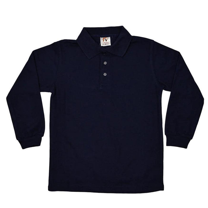 School Uniform - School Uniform Unisex Navy long sleeve polo