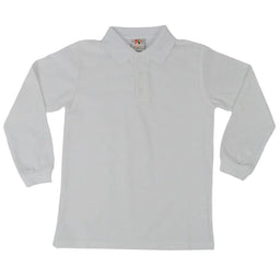 School Uniform - School Uniform Unisex white long sleeve polo